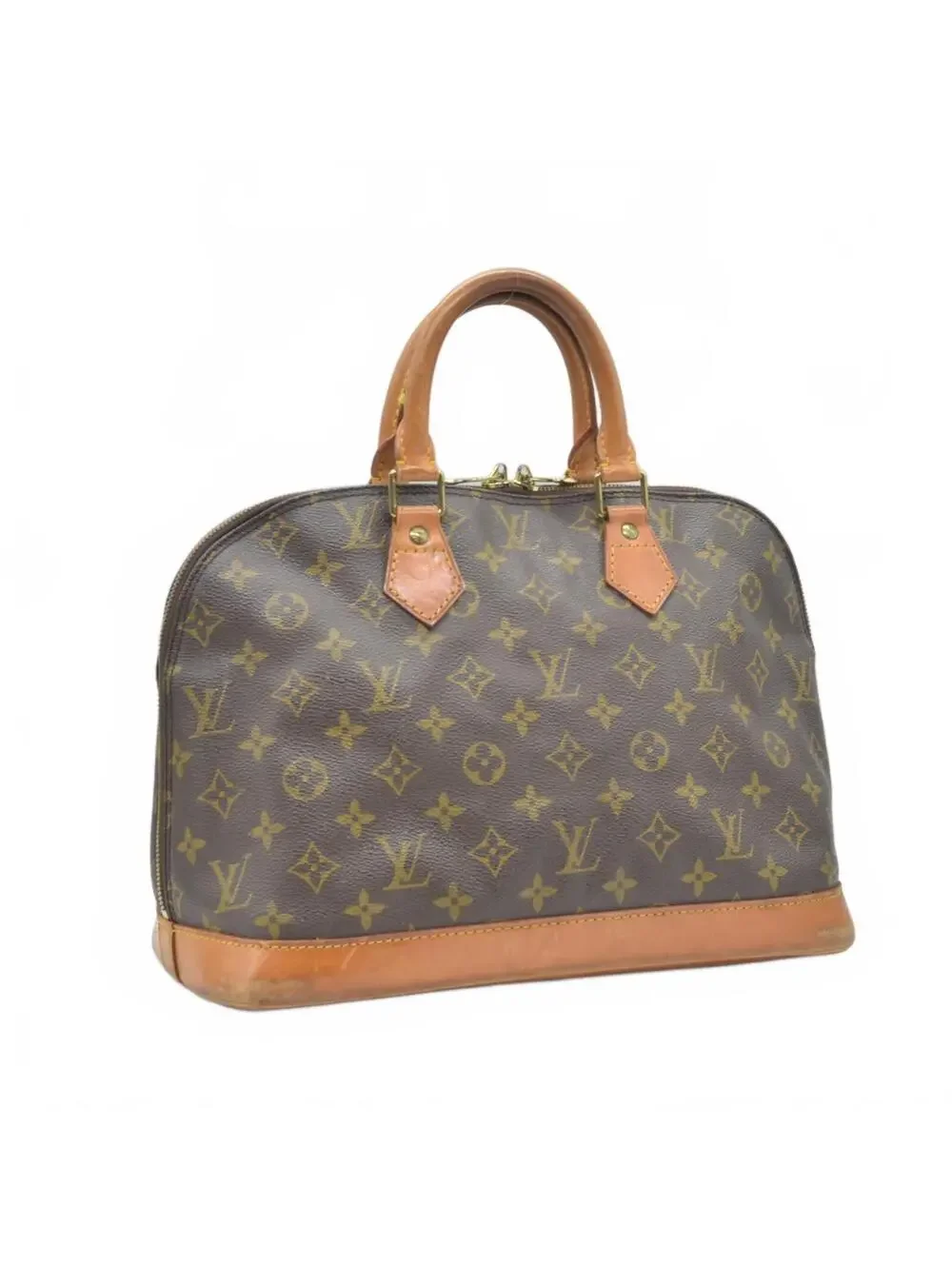 $2090 1993 Louis Vuitton Alma PM Brown Monogram VI1913